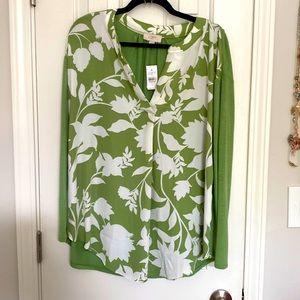 Loft Outlet Ladies Floral Green Top